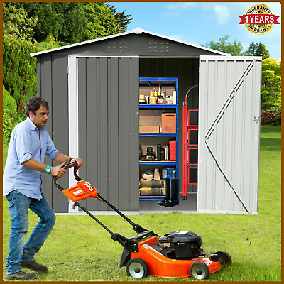 #ad Outdoor Storage Shed Resin Garden Lawnmower Tool Shed Lockable For Backyard $207.80