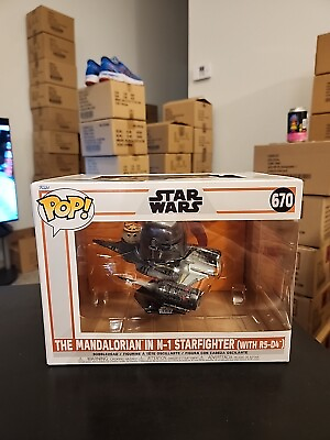 #ad Funko Star Wars POP The Mandalorian N 1 Starfighter With R5 D4 Figure Ships Fast $28.00