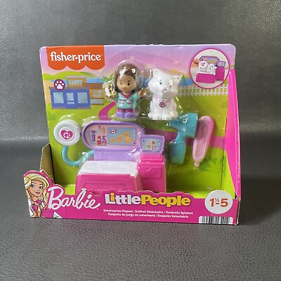 #ad NEW Barbie Little People Veterinarian Fisher Price Set Kitten Cat Playset READ $19.99