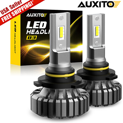 #ad AUXITO LED Headlight Bulbs Conversion Kit HB4 9006 High Low Beam Bright White $28.99