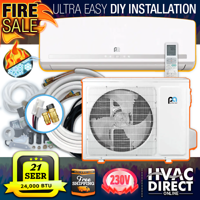#ad DIY 24K BTU 21 SEER Quick Connect 230V Ductless Mini Split AC Heat Pump w WiFi $1845.00