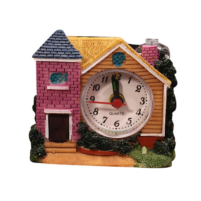 #ad Desktop Alarm Clock Cartoon Castle Alarm Clock Castle Shaped Clock $10.12
