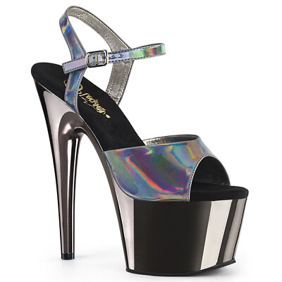 #ad PLEASER ADORE 709HGCH Women#x27;s 7quot; Heel Platform Ankle Strap Sandal Shoes $71.95
