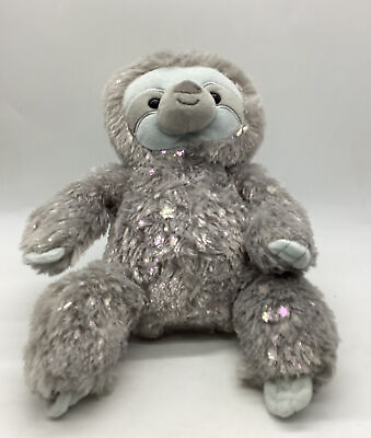 #ad Kellytoy Cute and Cuddly Sparkling Grey Sloth 12” Pre owned $12.99