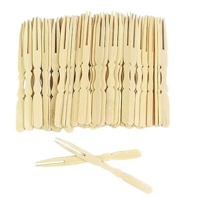 #ad Mini Bamboo Forks 3.5 Inch Cocktail Forks Appetizer Forks Small Forks $11.87