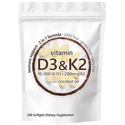 #ad #ad Vitamin D3 K2 Supplement Softgels 300 Softgels NEW $27.54