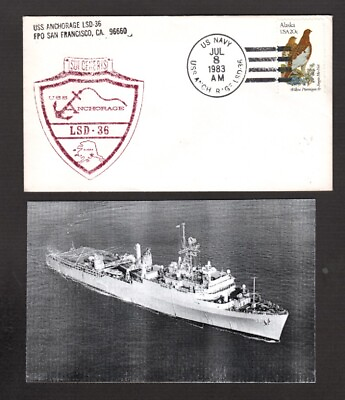 #ad U.S.S. Anchorage LSD 36 Naval Ship#x27;s Cover July 8 1983 $4.99