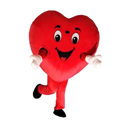 #ad Red Heart of Adult Mascot Costume Size Fancy love $111.09
