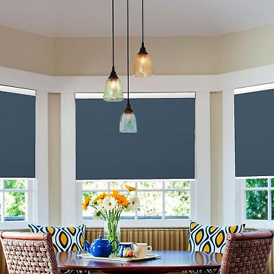 #ad Blue Blackout Honeycomb Blinds 23x64 inch $19.88