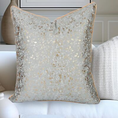 #ad Modern Minimalist Jacquard Throw Pillowcase Shining Gold Pillow Cover Luxury ... $31.93