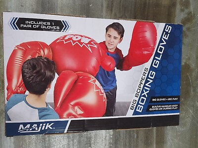 #ad Majik Big Boppers Giant Inflatable Boxing Gloves 1 Pair Red NEW $15.98