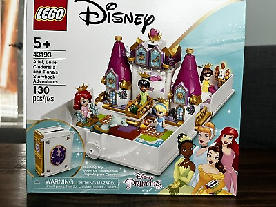 #ad LEGO Disney: Ariel Belle Cinderella and Tiana#x27;s Storybook Adventures 43193 $34.99