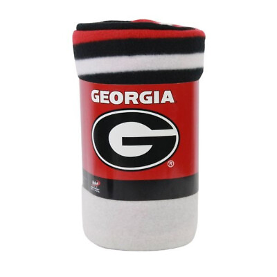 #ad NCAA Georgia Bulldogs Fleece Control Style 50quot;x60quot; Team Color Blanket $19.95
