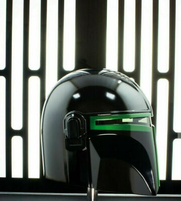 #ad Star Wars Mandalorian Black Helmet For Larp Cosplay Costume Role play Armor $171.45