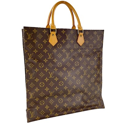 #ad Louis Vuitton Monogram Sac Plat Leather Leather Brown Tote bag 1416 $407.70