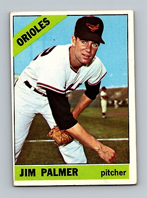 #ad 1966 Topps #126 Jim Palmer Rookie VG VGEX Baltimore Orioles Baseball Card D4 $49.98