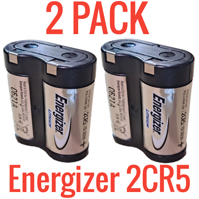 #ad 2 Pack Energizer 6V 2CR5 Photo Camera Lithium Battery New DL45 KL2CR5 5032LC $8.50