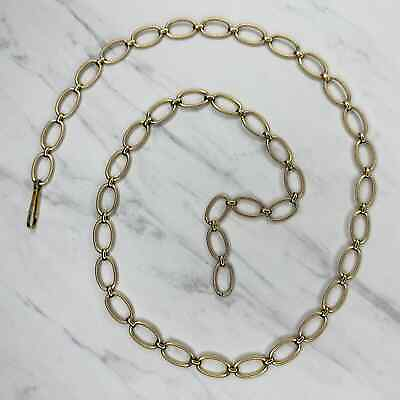 #ad Simple Basic Gold Tone Metal Chain Link Belt Size XS Small S $17.99