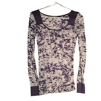 #ad BKE Boutique Purple sheer Burnout blouse top lightweight S $15.00