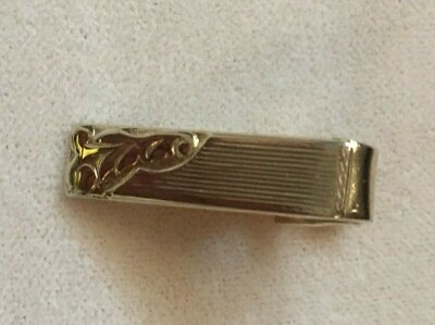 #ad Gold Plated Tie Clip Tie Bar 1quot; $11.99
