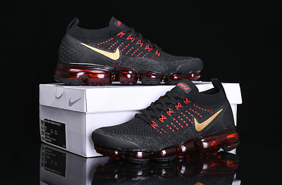 #ad DS Nike Air VaporMax Flyknit 2 Men#x27;s black and red air cushion shoes brand new $153.53