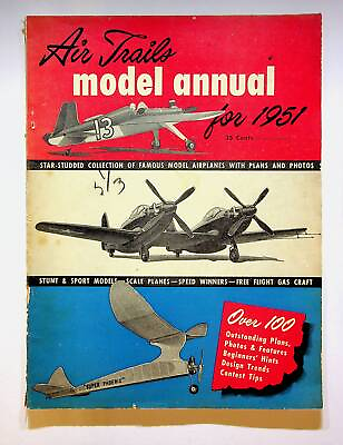 #ad Air Trails Model Annual Magazine 1951 VG Low Grade $3.60