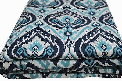 #ad Ikat Upholstery Fabric Print Indian Cotton Handmade Sanganeri Fabric 5 Yard US $25.56