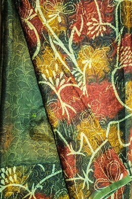 #ad Vintage Indian Pure Silk Kantha Saree Stitch Embroidered Wedding Sari PKS1347 $34.99