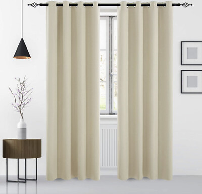 #ad Blackout Curtains Grommet Thermal Insulated Room Darkening Drape for Living Room $26.24