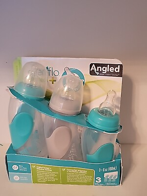 #ad Evenflo 0m Slow Angled amp; Vented 3 Bottles 3 6 oz New In Box *Missing One Cap. $15.00