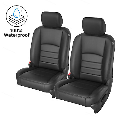 #ad NEW First Row Seat Covers PU W Headrest For 2009 2018 Dodge Ram 1500 2500 3500 $79.88