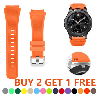 #ad Band Strap Silicone For Samsung Galaxy Watch 3 45mm 46mm Gear S3 22mm Sport $3.42