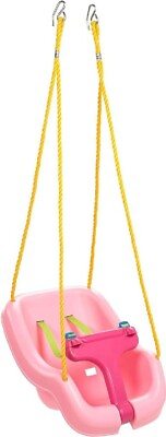 #ad Snug #x27;n Secure Pink Swing with Adjustable Straps 2 in 1 for Baby and Toddlers $49.88