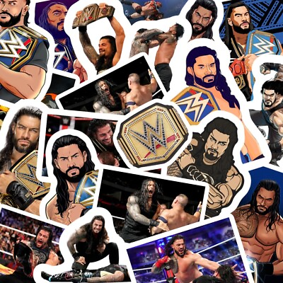 #ad Roman Reigns Stickers 40 Piece Wrestler Stickers Wrestler Sticker Pack $11.99