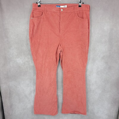 #ad Old Navy Pants Womens 18 Pink Secret Smooth Pockets High Rise Flare Corduroy $11.99