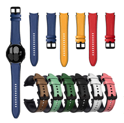 #ad Leather Silicone Strap Watch Band For Samsung Galaxy Watch 6 4 5 40 44mm 42 46mm $11.99
