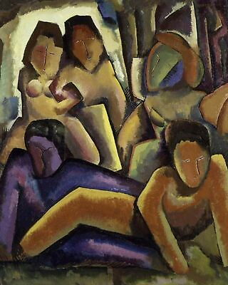 #ad Five Figures 1914 by Man Ray art painting print $12.99