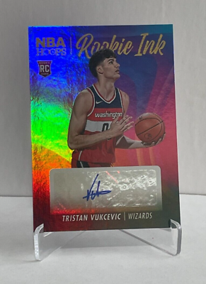 #ad Tristan Vukcevic 2023 24 Panini Hoops Rookie Ink Auto RC Washington Wizards SP $12.99