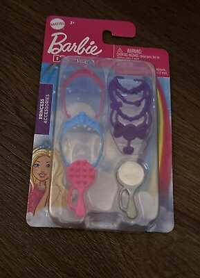 #ad Barbie Doll Dreamtopia Princess Accessories Crowns Necklace Brush amp; Mirror New $6.99