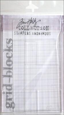 #ad Stampers Anonymous GBXL Tim Holtz 9 Piece Acrylic Grid Block Set $27.85