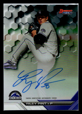 #ad 2016 Bowman#x27;s Best Best of 2016 Autographs Riley Pint On Card #B16 RP Rockies $3.97