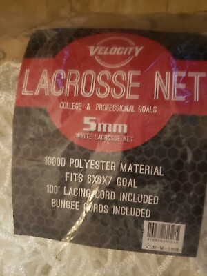 #ad #ad Velocity Heavy Duty White Lacrosse Net Fits 6’x6’x7’ Goals NEW AND SEALED $119.97