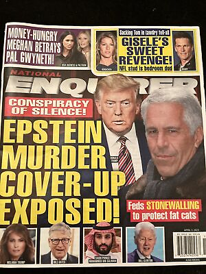 #ad National Enquirer April 3rd Epstein Murder Cover Up Exposed $4.99