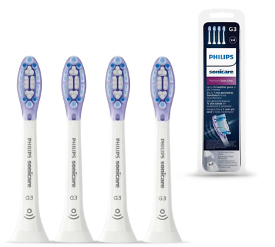 #ad 4xGenuine G3 White Optimal Plaque Control Replacement Head For Philips Sonicare $14.99