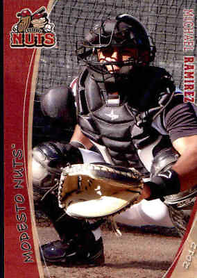 #ad 2012 Modesto Nuts Grandstand #22 Michael Ramirez Venezuela VZ Baseball Card $12.99