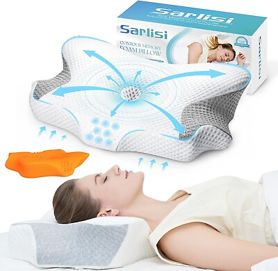 #ad Cervical Pillow Memory Foam Contour Pillow Pain Relief for Neck Back and Shoulde $37.98