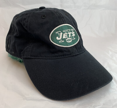 #ad New York Jets Official NFL Team Apparel Ball Cap Gently worn Black Slide Closure $14.50