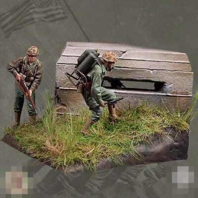 #ad 1 35 Resin Soldier Model Two Soldiers in the Dark Castle Cover Operation Unpaint $43.98