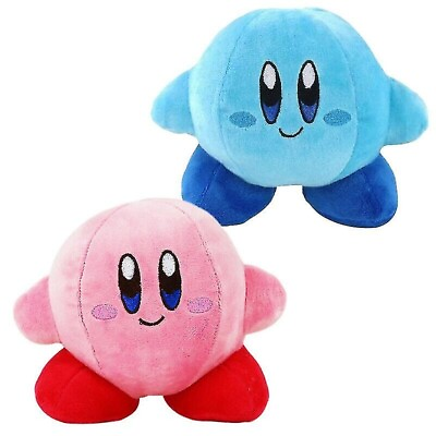 #ad 5 inch 2pcs Pink and Blue Kirby Plush Doll Stuffed Animal Plushie Soft Toy $13.99