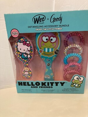 #ad Hello Kitty and Keroppi Wet Brush amp; Goody Hair Access Detangling Set New In Box $11.99